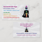 Regenboog Chakra Yoga Visitekaartje (Voorkant / Achterkant)