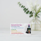 Regenboog Chakra Yoga Visitekaartje (Staand voorkant)