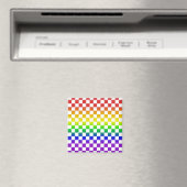 Regenboog Checkers Magnet 01 (Insitu (Vaatwasser))