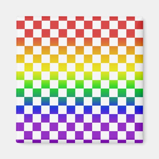 Regenboog Checkers Magnet 01 (Voorkant)