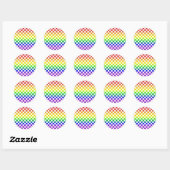 Regenboog Checkers stickers 01 (Vel)