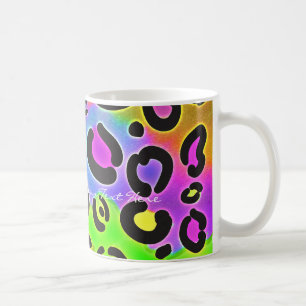 Regenboog Cheetah Luipaard Kleur Glamour Koffiemok