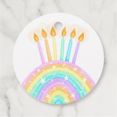 Regenboog Cheques en sterren verjaardag Bedankjes Labels (Achterkant)