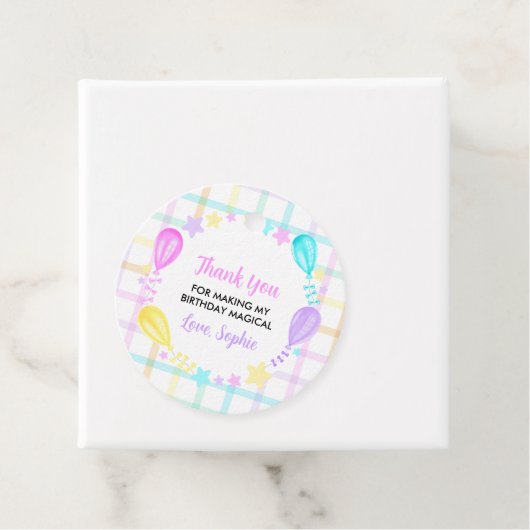 Regenboog Cheques en sterren verjaardag Bedankjes Labels (In situ)