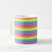 Regenboog Chevron Gay Pride Koffiemok (Voorkant links)