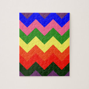 regenboog chevron legpuzzel