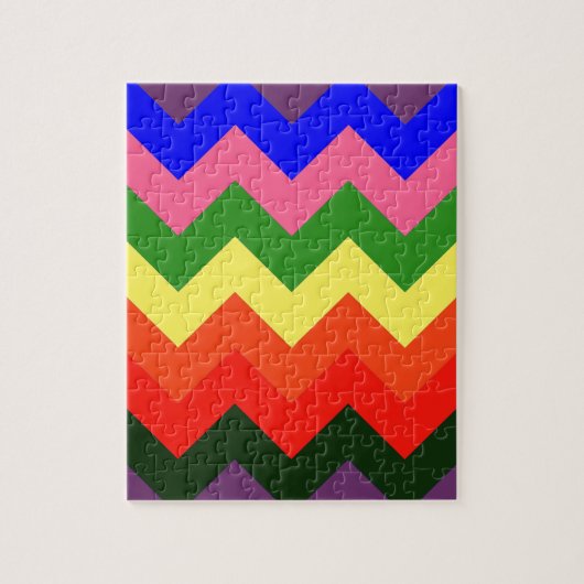 regenboog chevron legpuzzel (Verticaal)