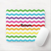 Regenboog Chevron Patroon Kleurrijke Aangepaste Mu Muismat (Met muis)
