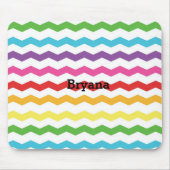 Regenboog Chevron Patroon Kleurrijke Aangepaste Mu Muismat (Voorkant)