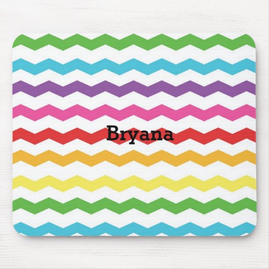 Regenboog Chevron Patroon Kleurrijke Aangepaste Mu Muismat (Voorkant)