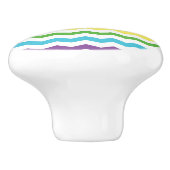 Regenboog Chevron Patroon Kleurrijke Lade Dresser Keramische Knop (Zijkant)