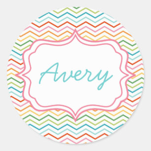 Regenboog Chevron STripe Moderne Sticker