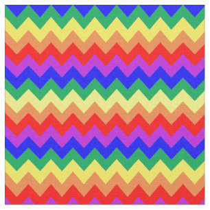 Regenboog Chevron Stripes Kleurrijk Stof