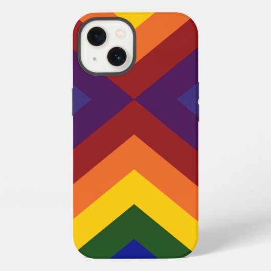 Regenboog Chevrons iPhone Hoesje (Achterkant)