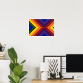 Regenboog Chevrons Poster (Thuiskantoor)