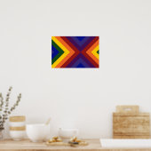 Regenboog Chevrons Poster (Keuken)