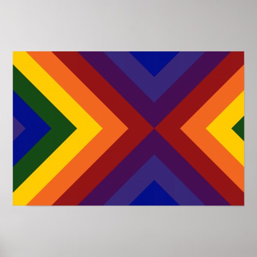 Regenboog Chevrons Poster (Voorkant)