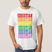 Regenboog Christelijk T-shirt (Voorkant)