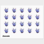 Regenboog Chrome Kristal Ronde Sticker (Vel)