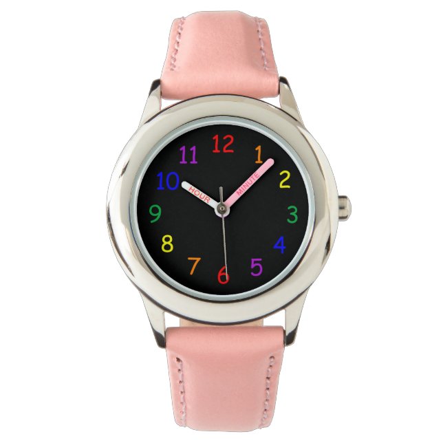 Regenboog Cijfers Horloge (Voorkant)