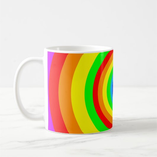 Regenboog Cirkel Ontwerp-40686 Koffiemok (Links)