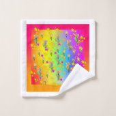 Regenboog Cirkel Van Bloemstukken Bad Handdoek (Wasdoekje)