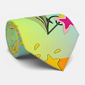 Regenboog Cirkel Van Bloemstukken Stropdas (Opgerold)