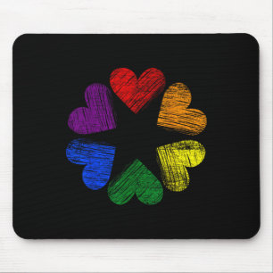 Regenboog Cirkel Van Hart Liefde Homoprent Lgbt _1 Muismat