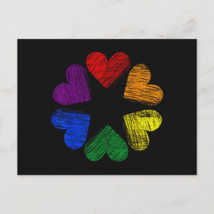 Regenboog Cirkel van Hart Liefde Homoseksuele Trot Briefkaart