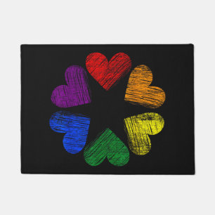 Regenboog Cirkel van Hart Liefde Homoseksuele Trot Deurmat
