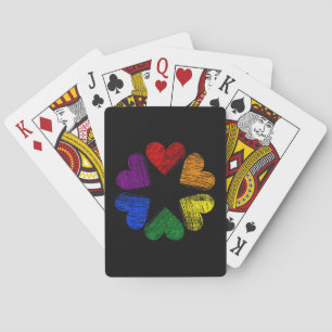 Regenboog Cirkel van Hart Liefde Homoseksuele Trot Pokerkaarten