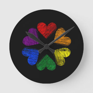 Regenboog Cirkel van Hart Liefde Homoseksuele Trot Ronde Klok