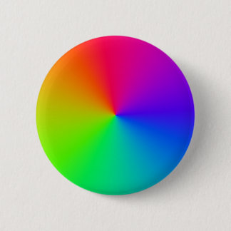 Regenboog Cirkelvormige Sinusgolven Ronde Button 5,7 Cm