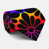 Regenboog Concho Bloem Stropdas (Opgerold)