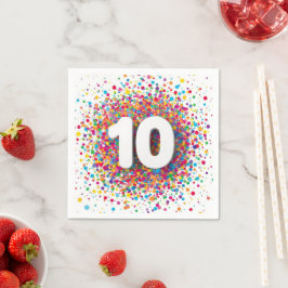 Regenboog Confetti 1e Verjaardag Servetten Kleurri