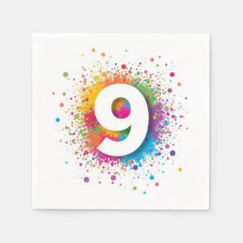Regenboog Confetti 1e Verjaardag Servetten Kleurri