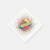 Regenboog Confetti 7e Verjaardag Servetten Kleurri (Hoek)