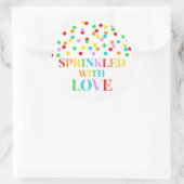 Regenboog Confetti Bestrooid met liefde Ronde Sticker (Tas)