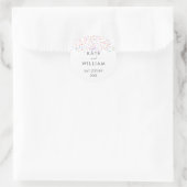 Regenboog Confetti Bruiloft Ronde Sticker (Tas)