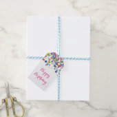 Regenboog Confetti | Cadeau Label Cadeaulabel (Met Touw)