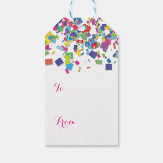 Regenboog Confetti | Cadeau Label Cadeaulabel (Achterkant)
