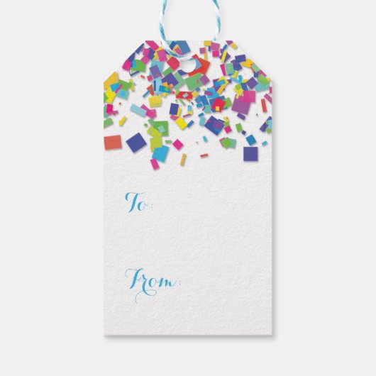 Regenboog Confetti | Cadeau Label Cadeaulabel (Achterkant)