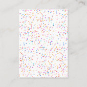 Regenboog Confetti Kleurrijke Trouw Huwelijkskaart Plaatskaartje (Achterkant)