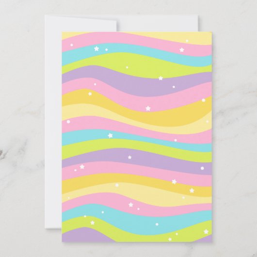 Regenboog Confetti Knuffel Roze Eenhoorn Verjaarda Kaart (Achterkant)