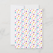 Regenboog Confetti Schattige Kitty Kat Verjaardags Bedankkaart (Achterkant)