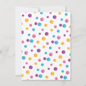 Regenboog Confetti Schattige Kitty Kat Verjaardags Kaart (Achterkant)