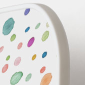 Regenboog Confetti Stippen Waterverf Pickleball Pa Paddle (Links Detail)