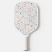 Regenboog Confetti Stippen Waterverf Pickleball Pa Pickleball Paddle (Achterkant)