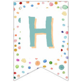 Regenboog Confetti Waterverf Stippen Bunting Flag Vlaggetjes (Tweede vlag)