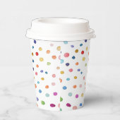 Regenboog Confetti Waterverf Stippen Papier Cup Papieren Bekers (Rechts)